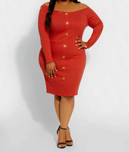 Load image into Gallery viewer, OFF THE SHOULDER BODYCON DRESS
