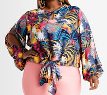 Load image into Gallery viewer, TROPICAL TIE FRONT TOP
