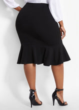 Load image into Gallery viewer, RUFFLED KNEE LENGTH SKIRT
