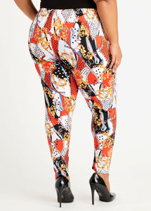 STATUS PRINT HIGH WAIST PANTS