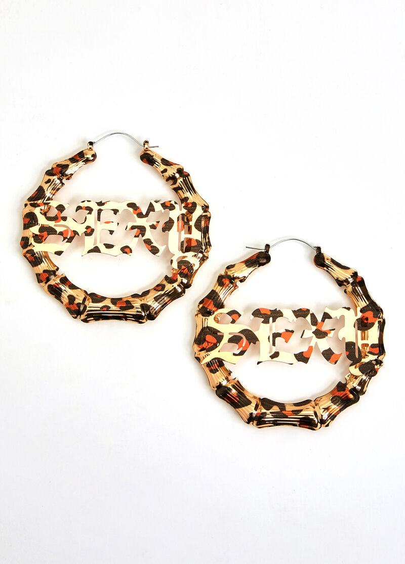 SEXY ANIMAL BAMBOO EARRINGS