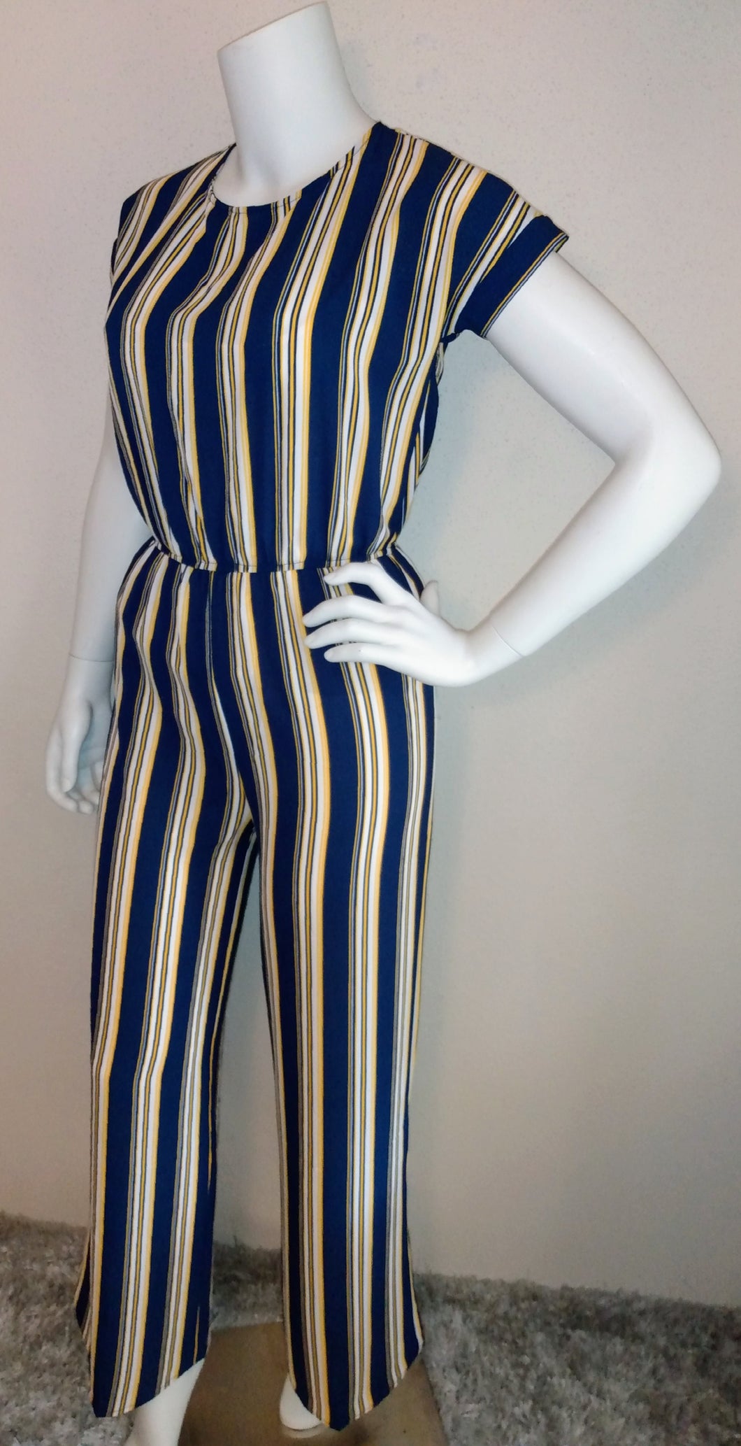 MOCK BACK WRAP WIDE LEG JUMPSUIT