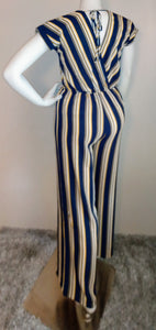 MOCK BACK WRAP WIDE LEG JUMPSUIT