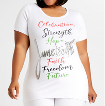 Load image into Gallery viewer, JUNETEENTH CELEBRATION GRAPHIC TEE
