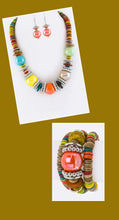 Load image into Gallery viewer, MIXED BEADS &amp; DISKS NECKLACE SET
