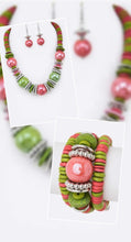 Load image into Gallery viewer, MIXED BEADS &amp; DISKS NECKLACE SET
