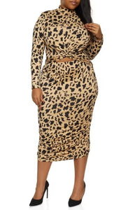 ANIMAL STATUS MIDI SKIRT SET