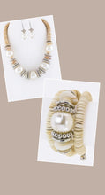 Load image into Gallery viewer, MIXED BEADS &amp; DISKS NECKLACE SET
