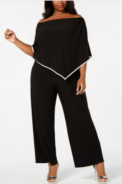 OFF-THE SHOULDER PONCHO JUMPSUIT